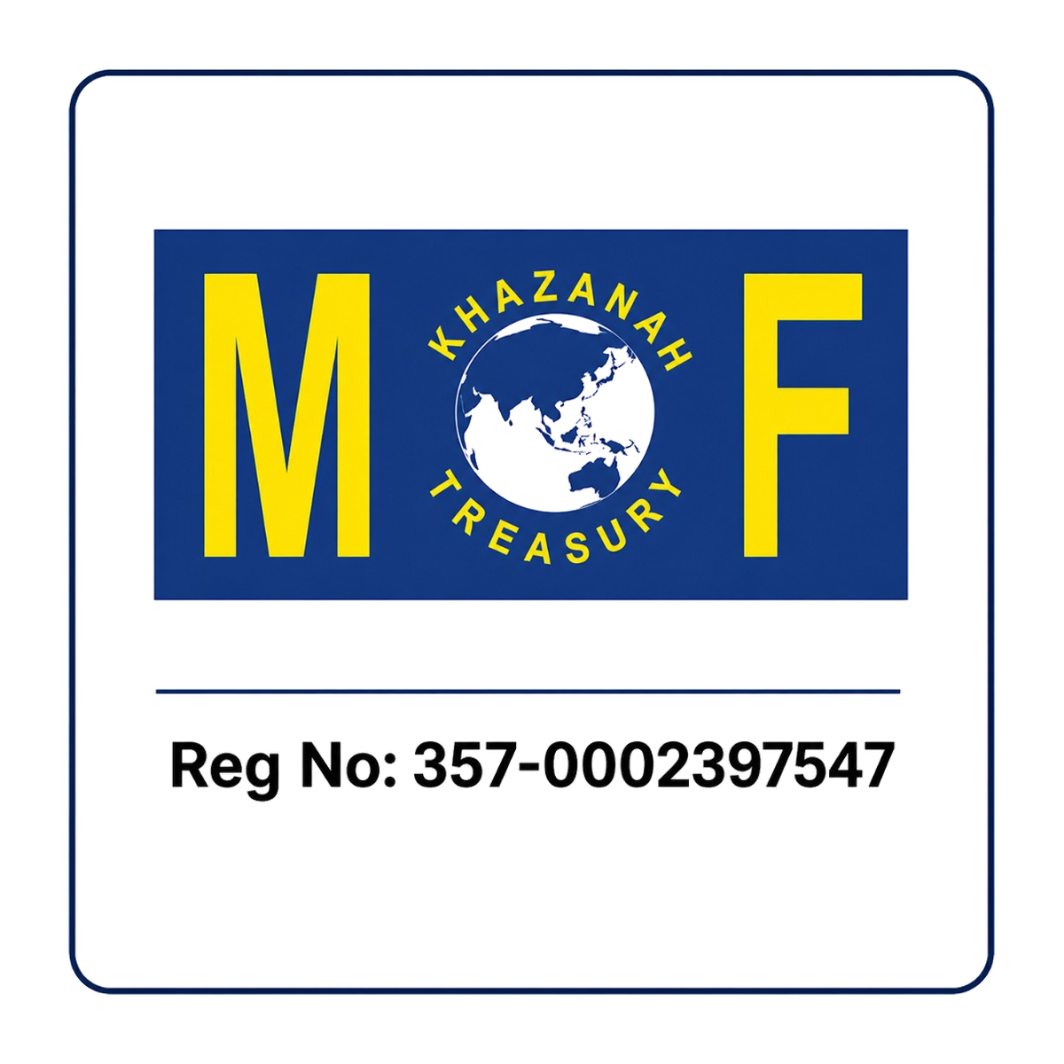 Ministry of Finance (MOF) registration badge
